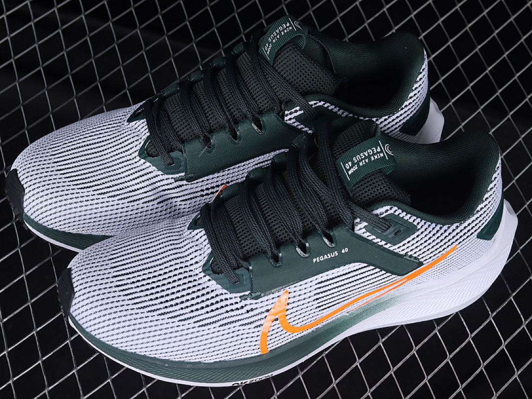 Nike [DV3854-107]-[AIR ZOOM PEGASUS 40 WHITE/DARK GREEN/ORANGE]-[MAN:39-45] - Image 10
