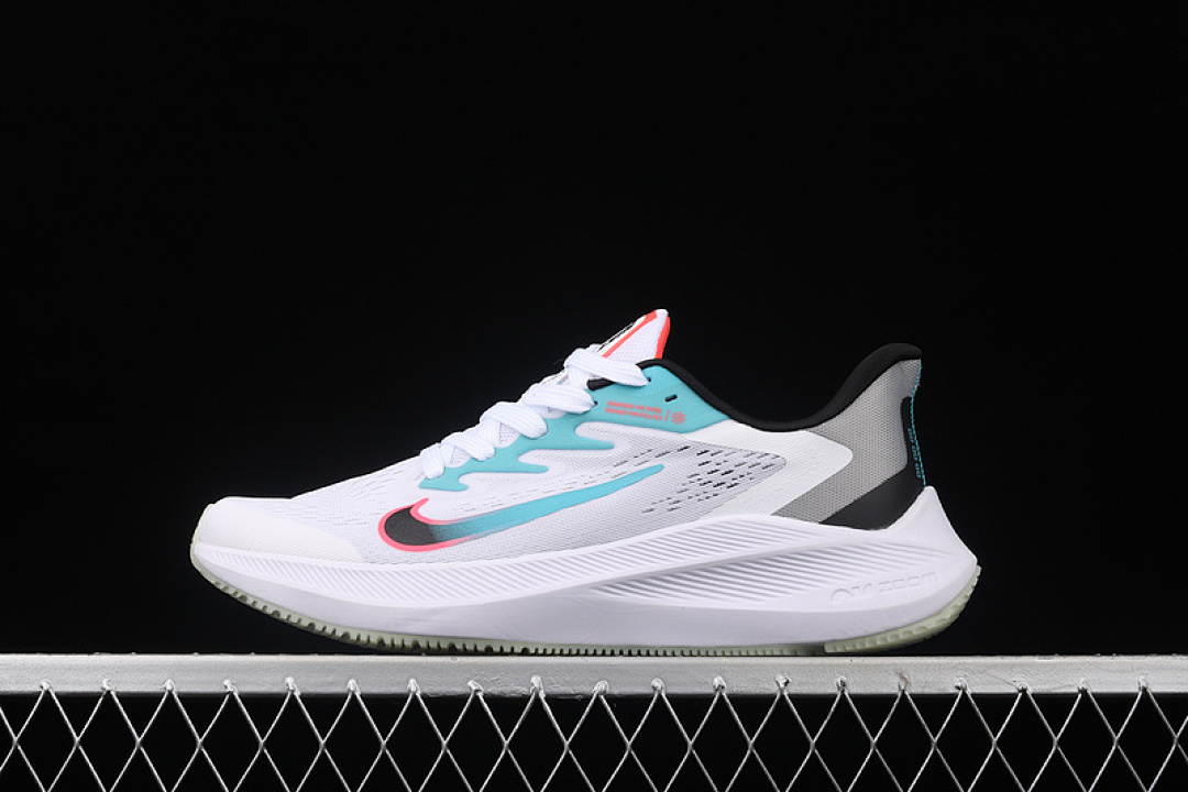 Unbranded [CJ0291-100]-[ZOOM WINFLO 7 SUMMIT WHITE/FLASH CRIMSON/ORACLE AQUA/BLACK]-[MAN:39-45], photo 1