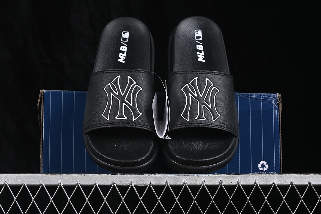 MLB [3ALPCMM4N50BKS]-[CHUNKY MOUND BASIC CASUAL SLIPPERS BLACK/INKINESS]-[WOMAN:35-39]-[MAN:40-44] - Image 11