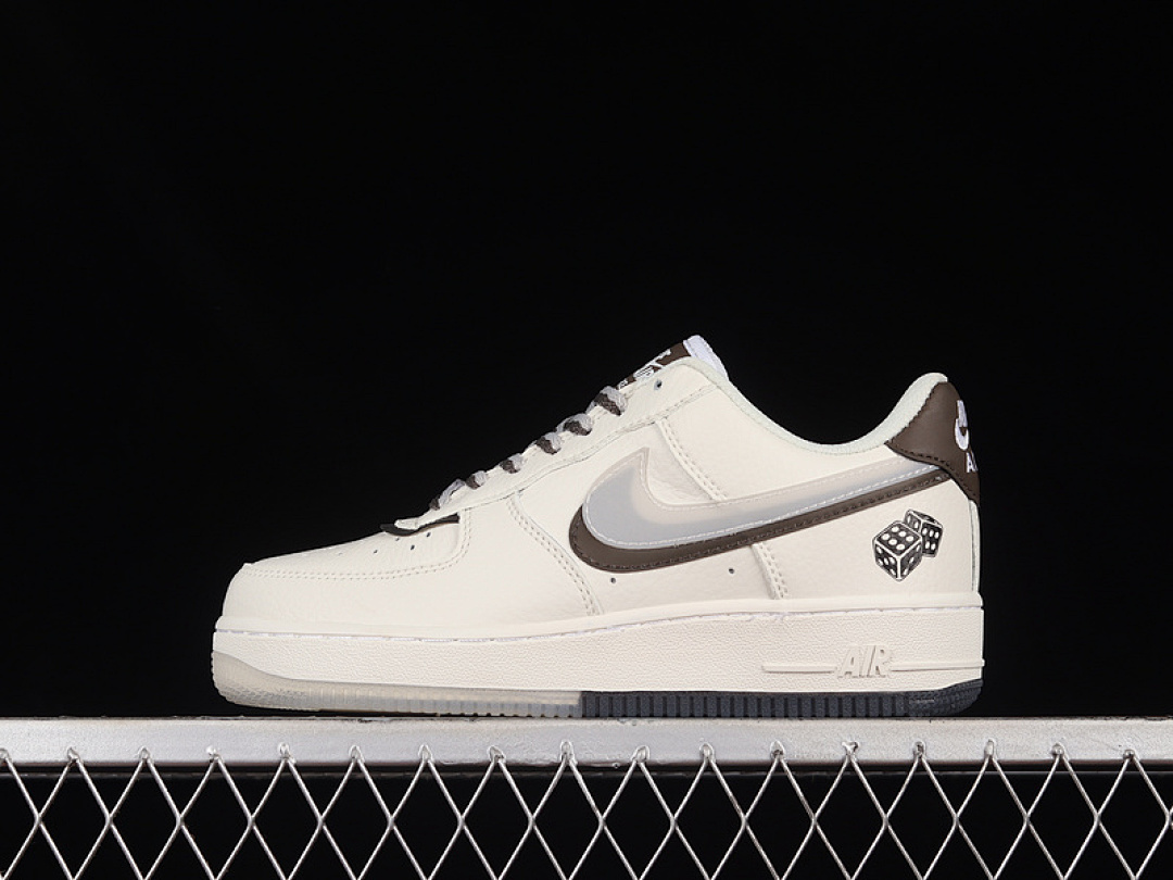 Nike [CW1574-801]-[AIR FORCE 1 LOW LV8 DOUBLE SWOOSH WHITE/GREY/BROWN]-[WOMAN:36-39]-[MAN:40-45], photo 1