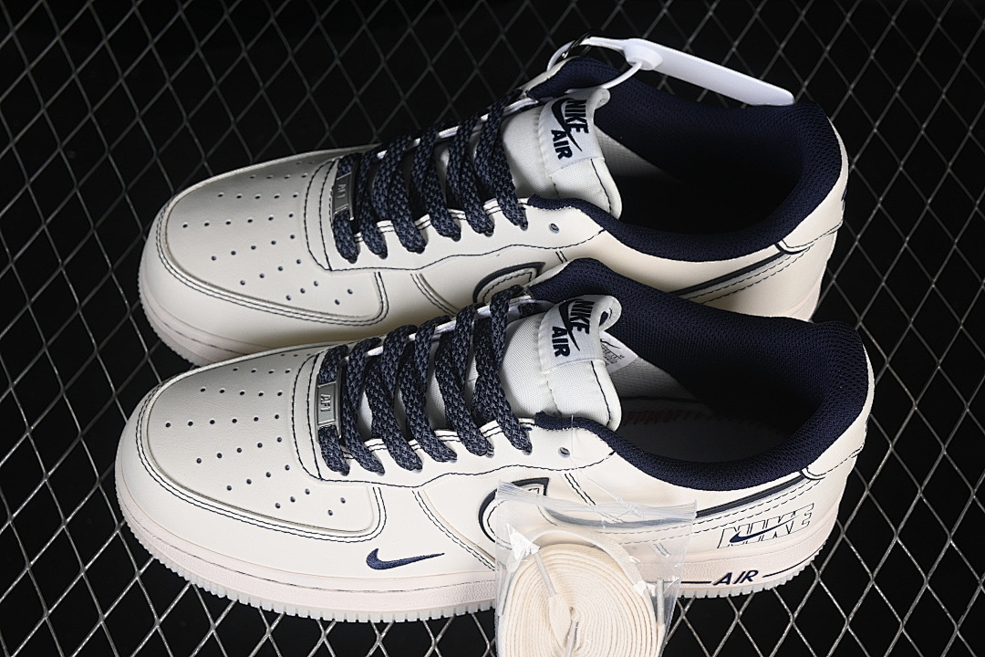 Nike [SM6668-131]-[AIR FORCE 1 07 LOW CASUAL SNEAKERS WHITE/BLACK/WHITE]-[WOMAN:36-39]-[MAN:40-45] - Image 11