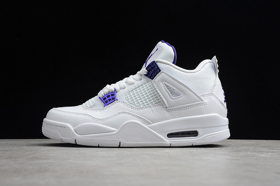 Jordan [CT8527-115]-[AIR JORDAN 4 RETRO WHITE/METALLIC SILVER-COURT PURPLE]-[MAN:40-46], photo 1