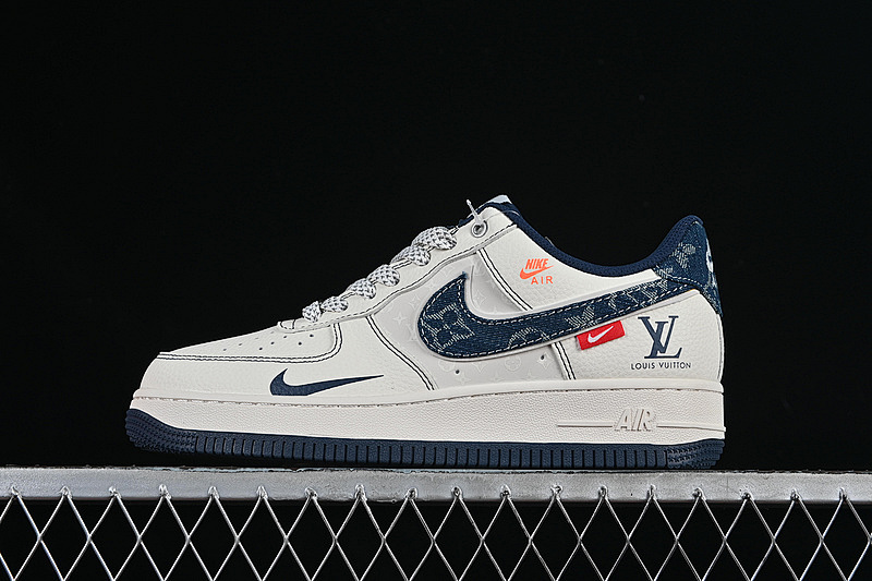 Nike Nike AIR FORCE 1 07 LOW LV WHITE/BLUE/BLACK · YX5066-345, photo 1