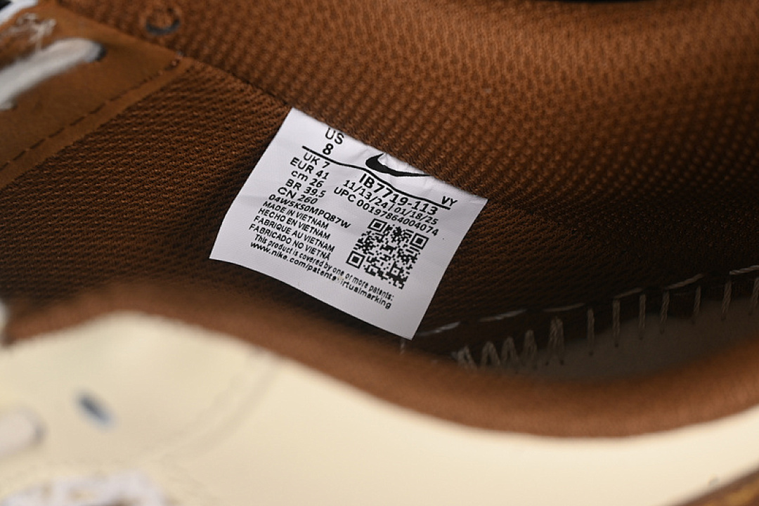 Nike [IB7719-113]-[AIR FORCE 1 07 LOW COCONUT MILK/CANYON GOLD/LIGHT BRITISH TAN]-[UNISEX:36-45] - Image 6