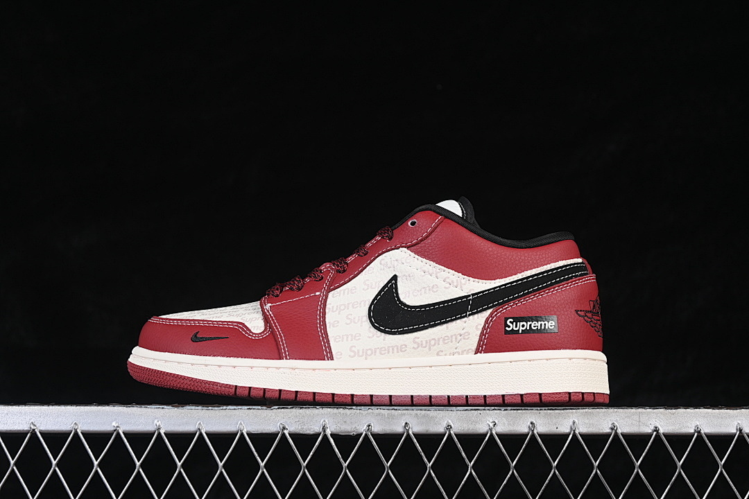 Jordan [QJ1988-008]-[AIR JORDAN 1 LOW AJ1 BASKETBALL SHOES RED/WHITE/BLACK]-[WOMAN:36-39]-[MAN:40-45], photo 1