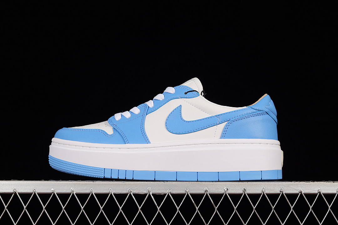 Jordan [DQ3698-141]-[AIR JORDAN 1 LOW ELEVATE WHITE/WHITE/UNIVERSITY BLUE]-[WOMAN:35.5-39]-[MAN:40-45], photo 1