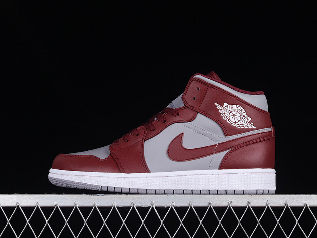 Jordan [DQ8426-615]-[AIR JORDAN 1 MID CHERRYWOOD RED/CEMENT GREY/WHITE]-[WOMAN:36-39]-[MAN:40-46], photo 1