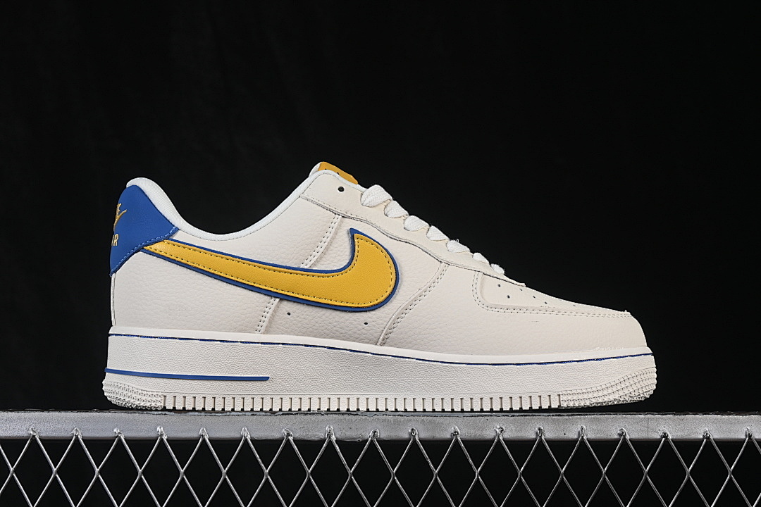 Nike [FV3694-112]-[AIR FORCE 1 07 LOW CASUAL SNEAKERS WHITE/YELLOW/BLUE]-[WOMAN:36-39]-[MAN:40-45] - Image 16