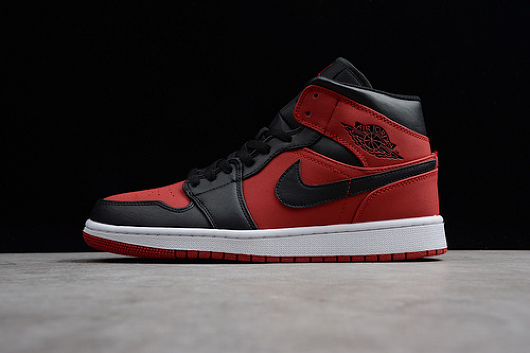 Jordan [554724-610]-[AIR JORDAN 1 MID GYM RED BLACK RED/BLACK-WHITE]-[MAN:40-46]-[OG00156], photo 1