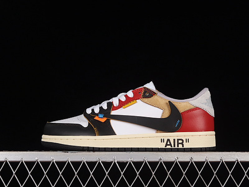 Jordan AIR Jordan 1 LOW AJ1 WHITE/RED/BLACK/BROWN · CZ0790-107, photo 1