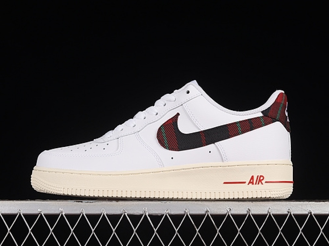 Nike [DV0789-100]-[AIR FORCE 1 LOW 07 TARTAN PLAID WHITE/STADIUM GREEN/PALE IVORY/UNIVERSITY (RED]), photo 1