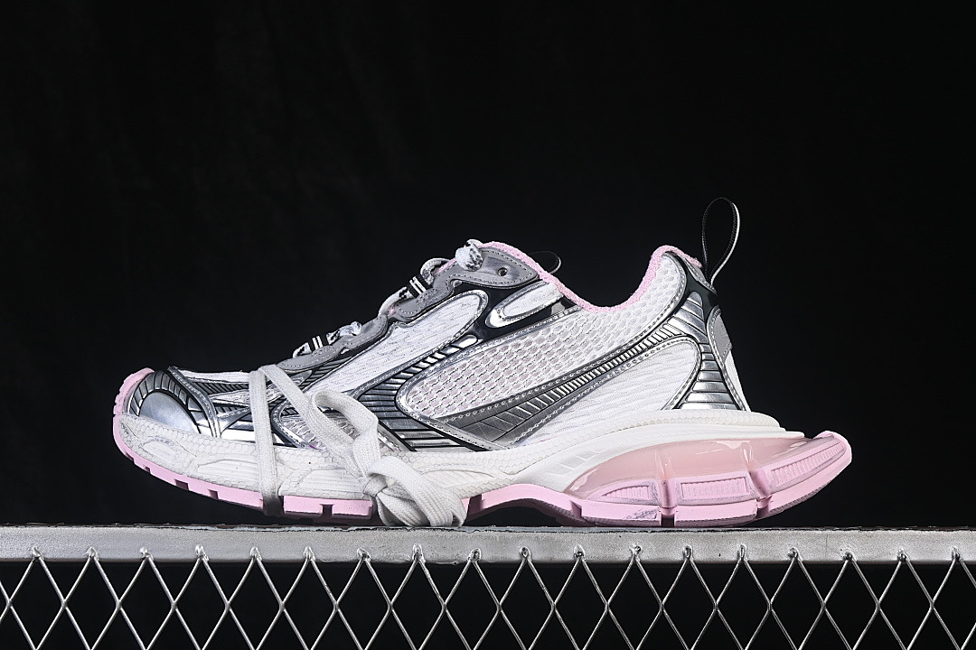Balenciaga [W3XGC9510]-[FASHIONABLE RUNNING SHOES WHITE/SILVER/PINK]-[WOMAN:35-39]-[MAN:40-46] - Image 2