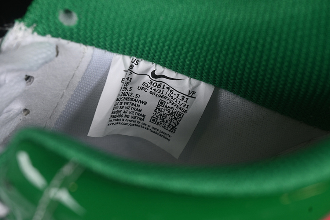 Nike [306146-131]-[AIR FORCE 1 07 LOW WHITE/CLASSIC GREEN-VARSITY RED]-[WOMAN:36-39]-[MAN:40-45] - Image 6