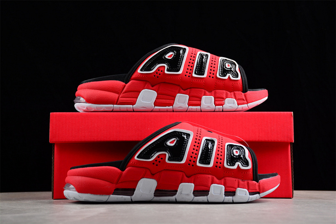 Nike [FB7818-100]-[AIR MORE UPTEMPO SLIDE WHITE/BLACK/RED]-[WOMAN:36-39]-[MAN:40-45] - Image 2