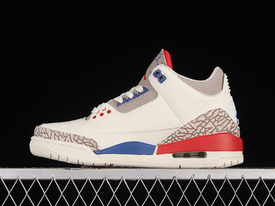Jordan AIR Jordan 3 RETRO GS INTERNATIONAL FLIGHT SAIL/SPORT ROYAL-FIRE RED · 398614-140, photo 1
