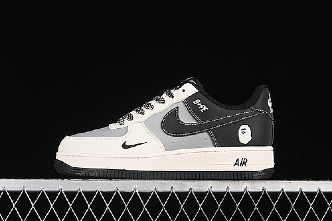 Nike [BB6566-209]-[AIR FORCE 1 07 LOW BAPE WHITE/BLACK/GREY]-[WOMAN:36-39]-[MAN:40-45], photo 1