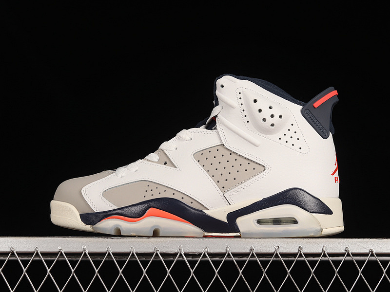 Jordan AIR Jordan 6 RETRO TINKER WHITE/INFRARED 23-NEUTRAL GREY/SAIL · 384664-104, photo 1