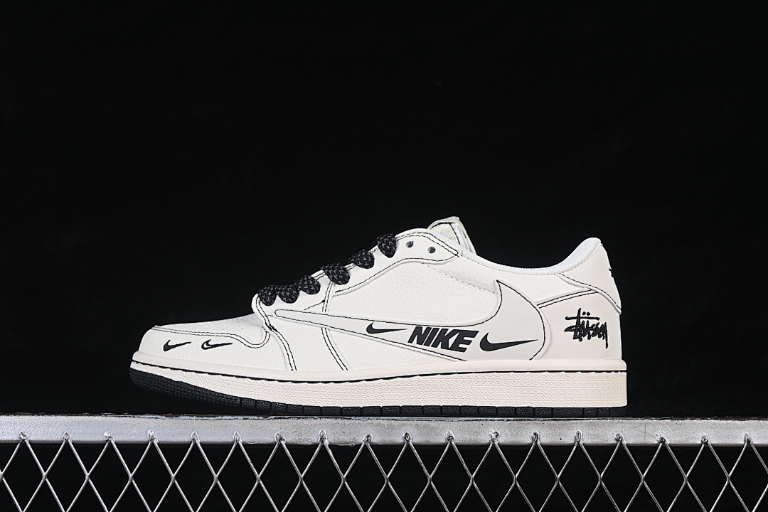 Jordan [HH7518-092]-[AIR JORDAN 1 LOW RETRO BASKETBALL WHITE/BLACK/WHITE]-[WOMAN:36-39]-[MAN:40-45], photo 1