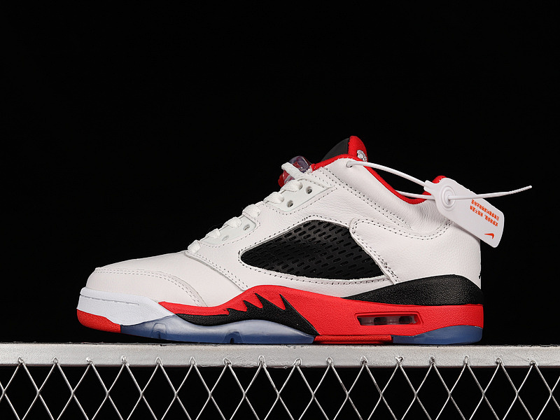 Jordan AIR Jordan 5 RETRO LOW GS FIRE RED 2016 WHITE/FIRE RED/BLACK · 314338-101, photo 1