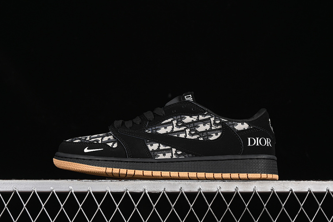 Jordan [XS2024-069]-[TRAVIS SCOTT X FRAGMENT DESIGN AIR JORDAN 1 LOW OG SP BLACK/GREY]-[36-45], photo 1
