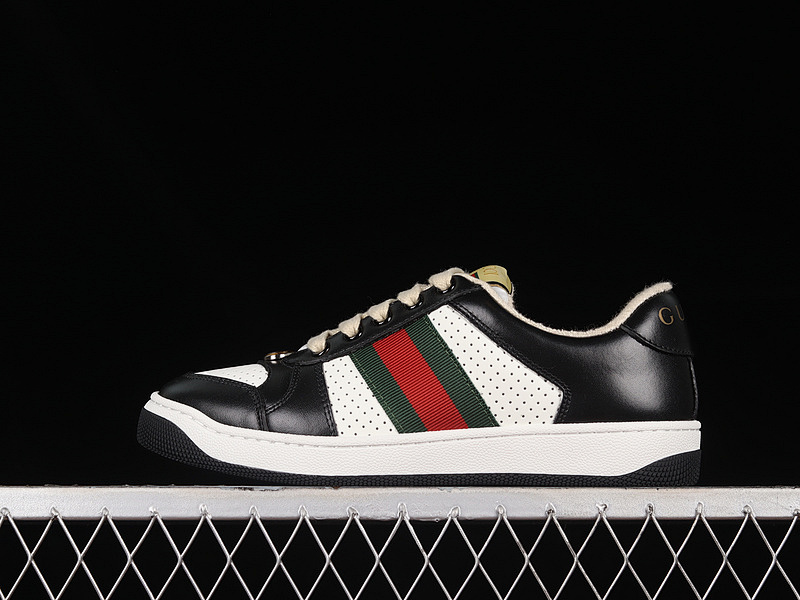 Gucci Gucci SCREENER SNEAKERS BLACK/WHITE/GREEN-RED · 9Y9209666, photo 1