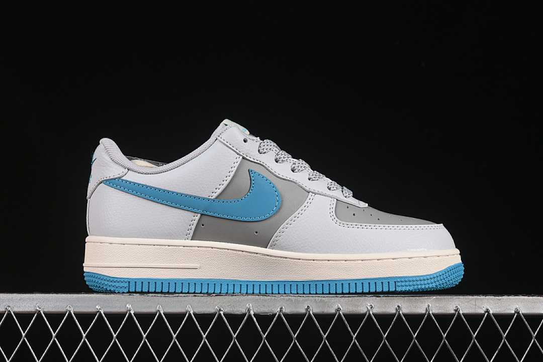 Nike [JJ2508-704]-[AIR FORCE 1 07 LOW LV WHITE/GREY/BLUE]-[WOMAN:36-39]-[MAN:40-45] - Image 2