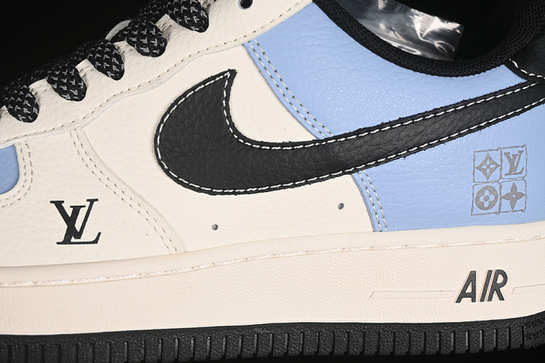 Nike [JJ2508-712]-[AIR FORCE 1 07 LOW LV WHITE/BLACK/BLUE]-[WOMAN:36-39]-[MAN:40-45] - Image 8
