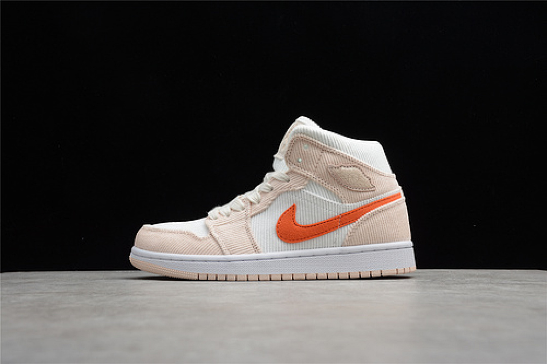 Jordan [DA8009-108]-[GZ AIR JORDAN 1 MID GS CORDUROY SAIL/ORANGE QUARTZ/WHITE]-[UNSIEX:36-47], photo 1