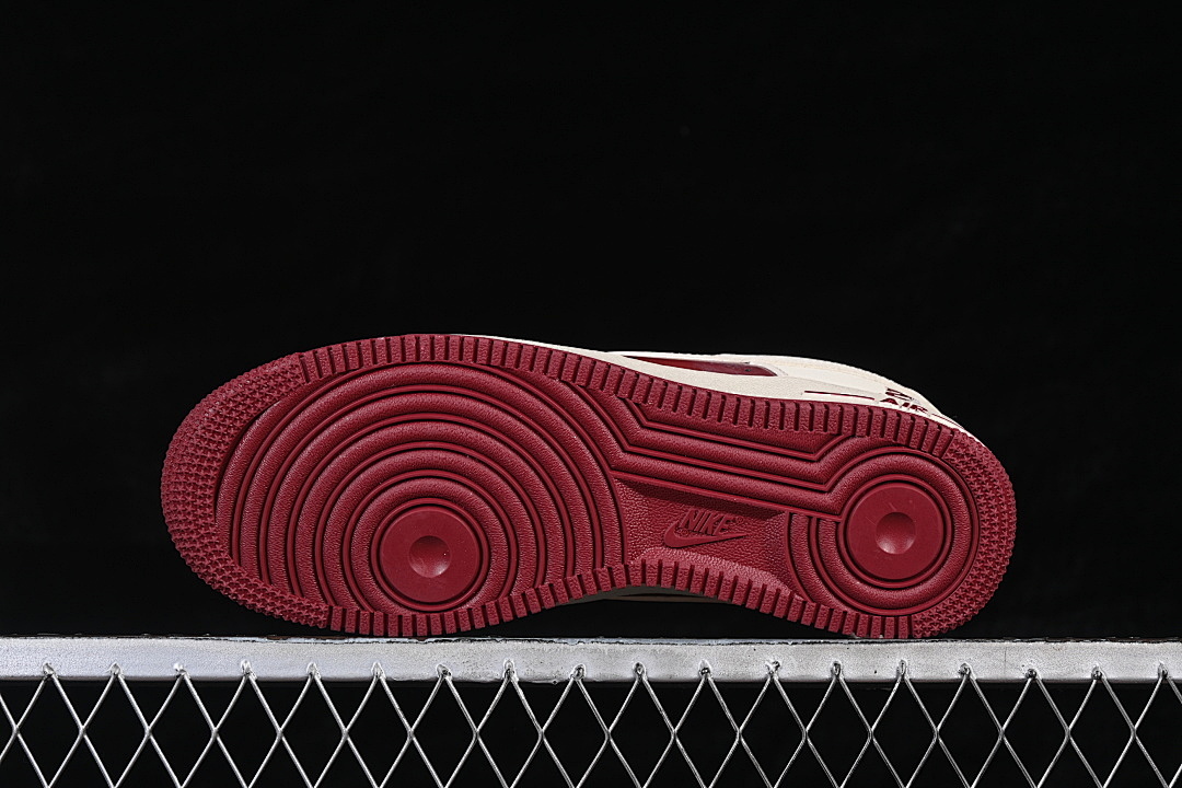 Nike [NH0601-514]-[AIR FORCE 1 07 LOW CASUAL SNEAKERS BEIGE/WINE RED]-[WOMAN:36-39]-[MAN:40-45] - Image 15