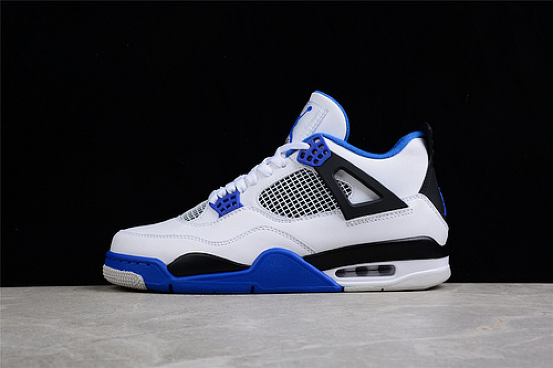 Jordan [308497-117]-[AIR JORDAN 4 RETRO MOTORSPORTS WHITE/GAME ROYAL-BLACK]-[UNSIEX:36-47.5], photo 1