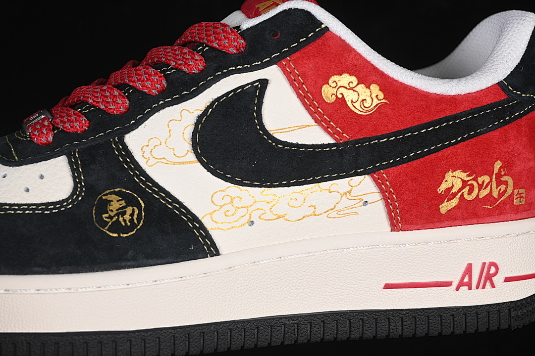 Nike [QW5288-117]-[AIR FORCE 1 07 LOW WHITE/BLACK/RED/GOLD]-[WOMAN:36-39]-[MAN:40-45] - Image 8