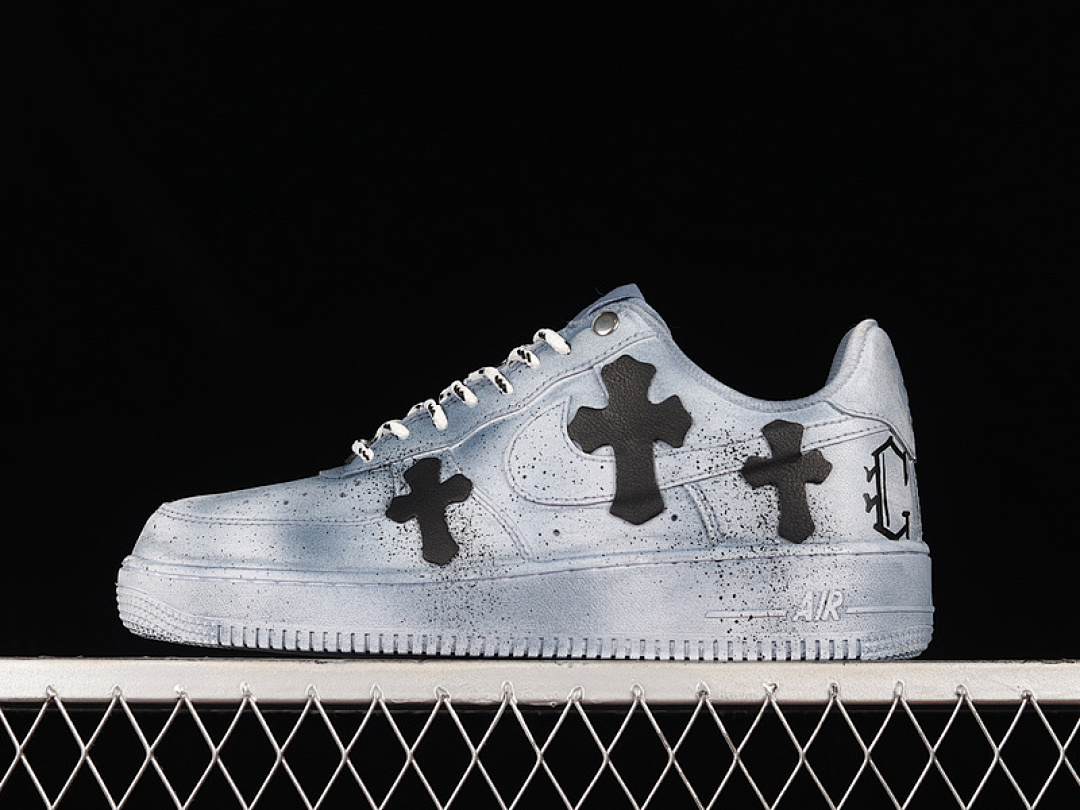 Nike [CW2288-111]-[AIR FORCE 1 LOW 07 X CHROMEHEARTS BLUE/BLACK/WHITE]-[MAN:40-47.5], photo 1