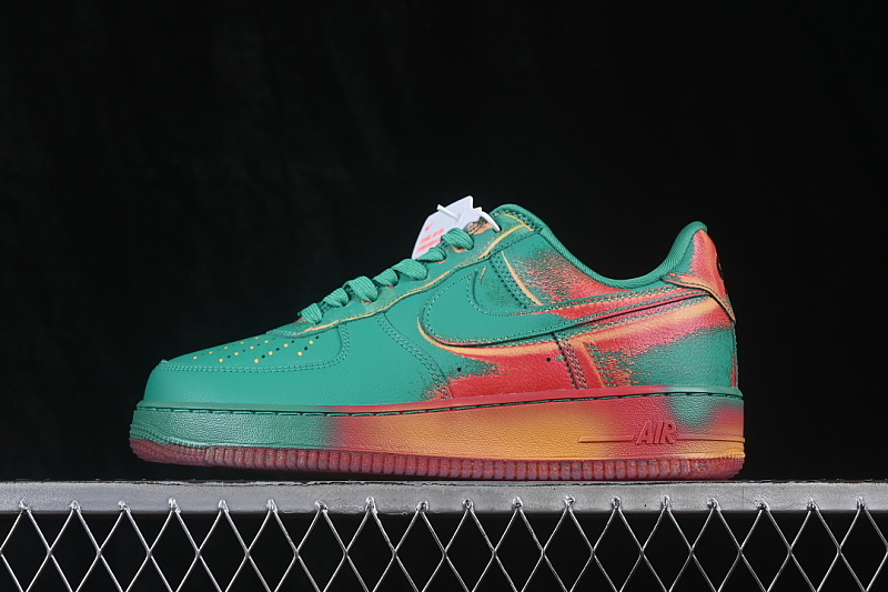 Nike Nike AIR FORCE 1 07 LOW CASUAL SNEAKERS GREEN/BROWN/RED · IB6834-300, photo 1