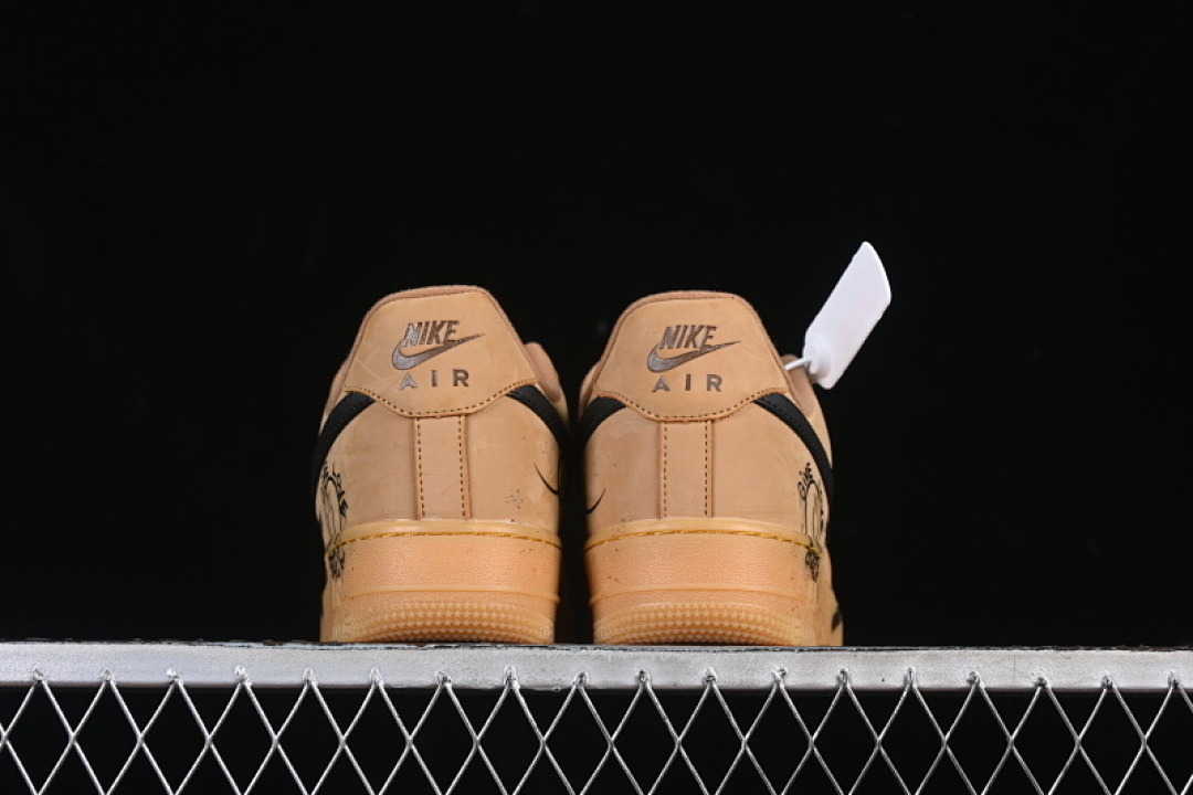 Nike [CJ9179-700]-[AIR FORCE 1 07 LOW CASUAL SNEAKERS KHAKI/BLACK]-[WOMAN:36-39]-[MAN:40-45] - Image 13