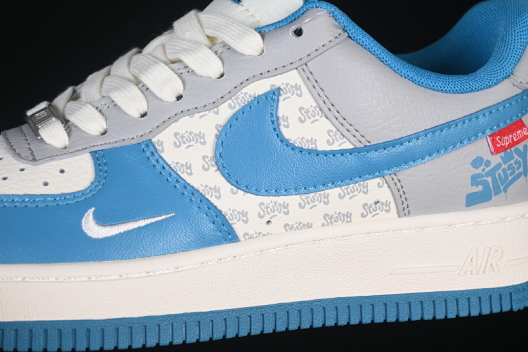 Nike [XD2588-607]-[AIR FORCE 1 07 LOW WHITE/BLUE/GREY]-[WOMAN:36-39]-[MAN:40-45] - Image 8