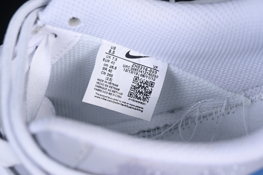 Nike [ZH0316-099]-[AIR FORCE 1 07 LOW WHITE/GREY/BLUE]-[WOMAN:36-39]-[MAN:40-45] - Image 6