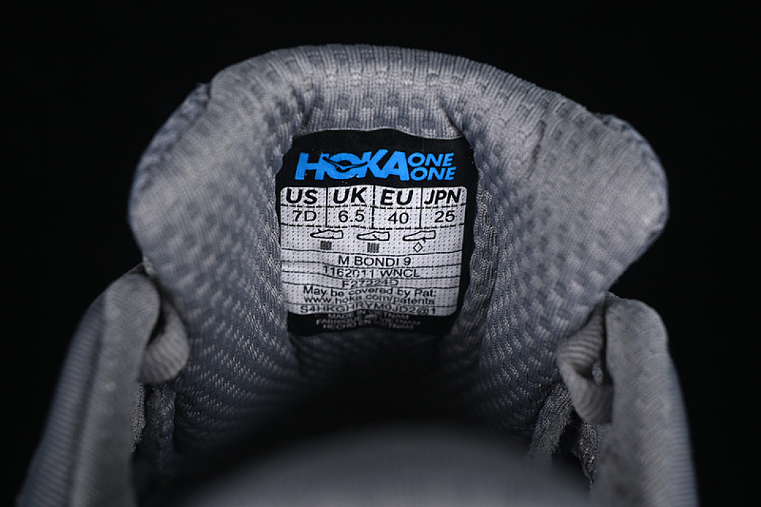 On Running [1162011 WNCL]-[HOKA ONE BONDI 9 WHITE/BLACK/GREY]-[WOMAN:36-39]-[MAN:40-45] - Image 6