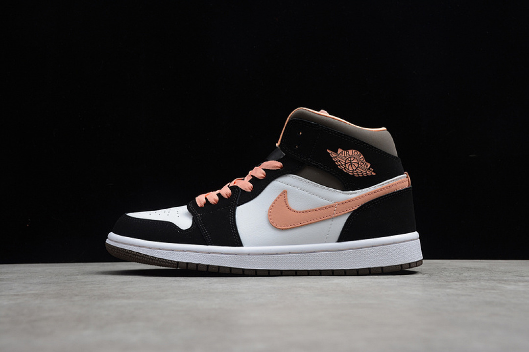 Jordan AIR Jordan 1 MID SE PEACH MOCHA WHITE/APRICOT/AGATE/BLACK · DH0210-100, photo 1