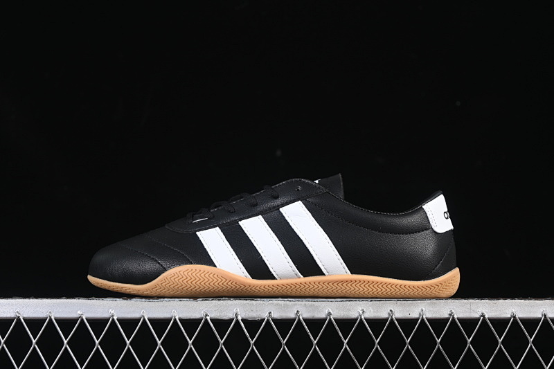 GRAND COURT LOW TOP TENNIS SHOES BLACK/WHITE/BROWN · JQ9684, photo 1