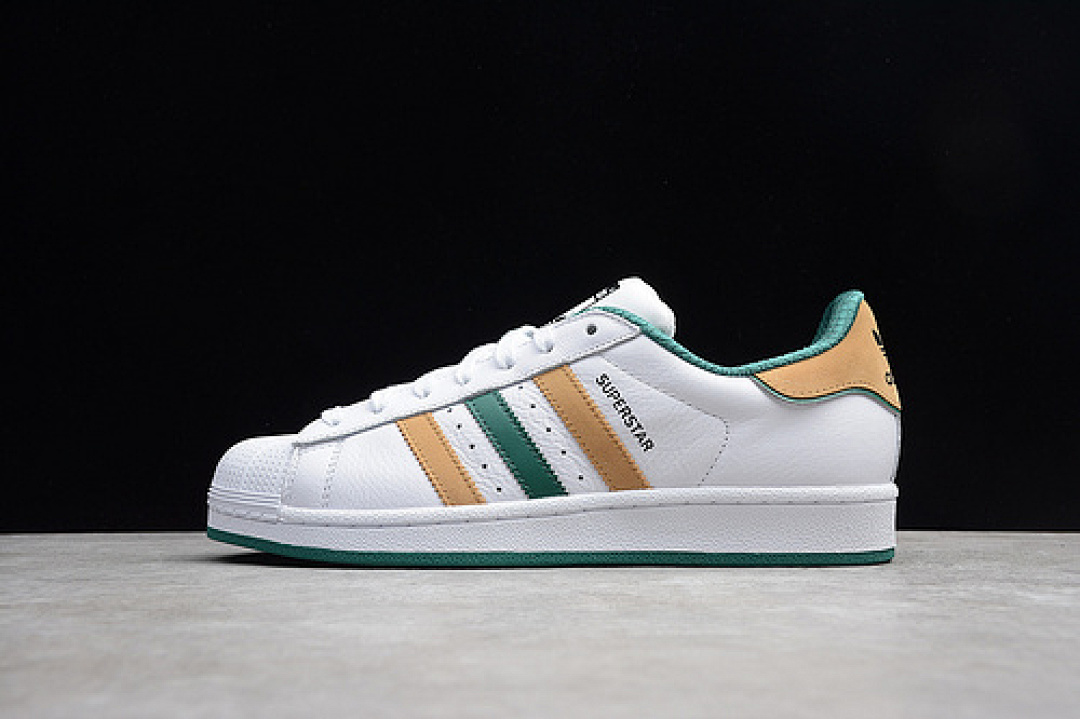 Adidas ORIGINALS SUPERSTAR WHITE/KHAKI/GREEN · D90978, photo 1