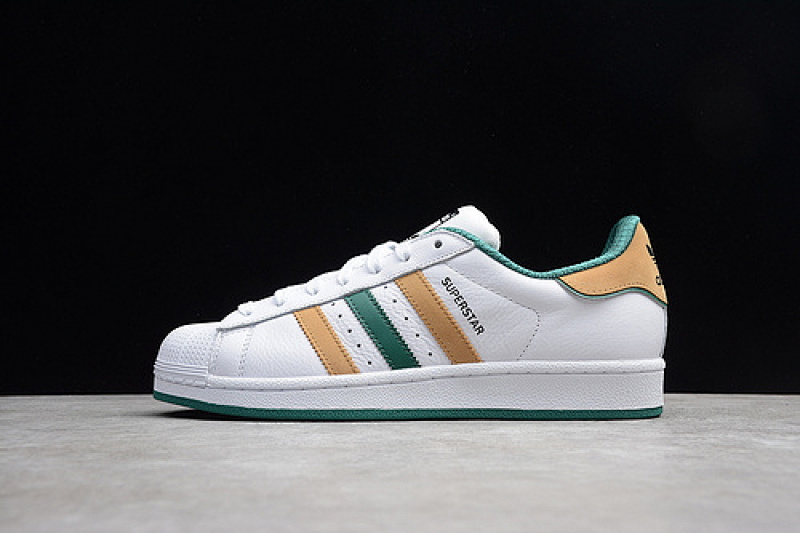 Adidas ORIGINALS SUPERSTAR WHITE/KHAKI/GREEN · D90978, photo 1