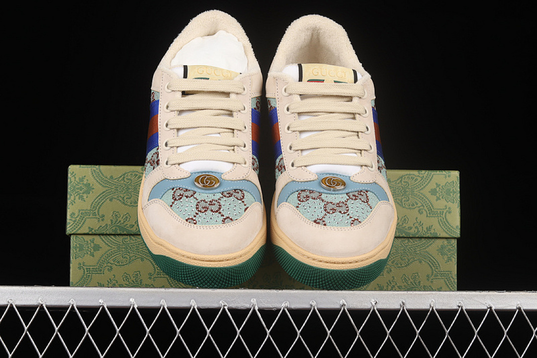 Gucci [GU*CCI DISTRESSED SCREENER SNEAKERS BLUE/RED/BEIGE]-[WOMAN:35-40] - Image 14