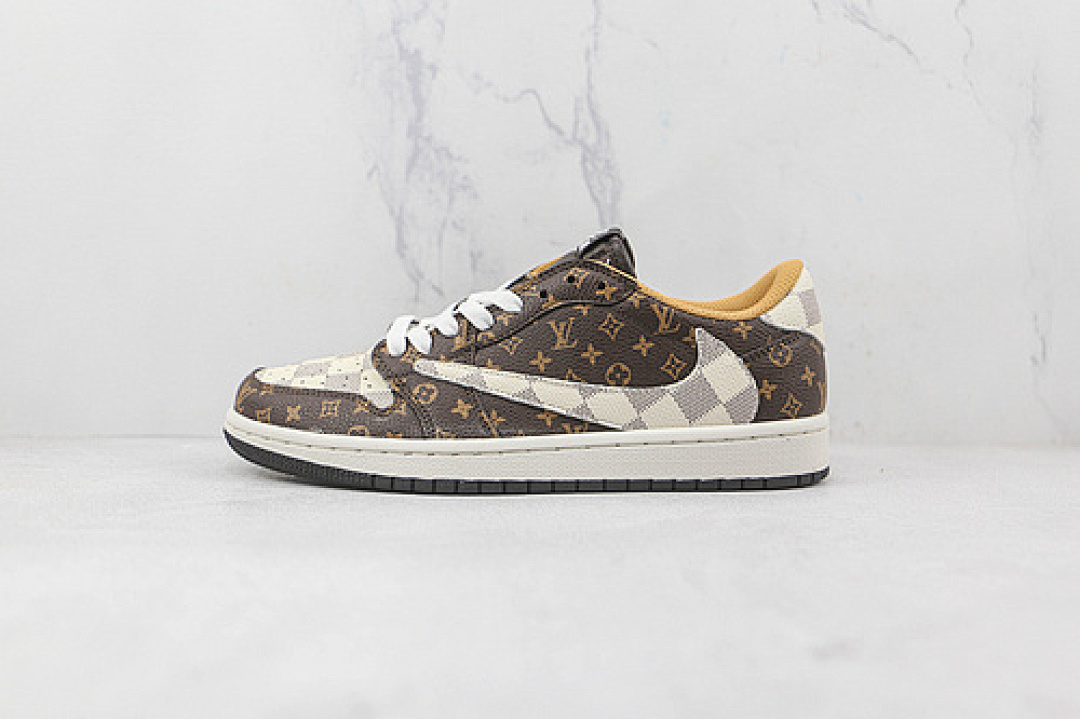 Jordan [DM7866-216]-[TRAVIS SCOTT X FRAGMENT AIR JORDAN 1 LOW WHITE/CREAM ROYAL BLUE]-[UNISEX:36-46], photo 1