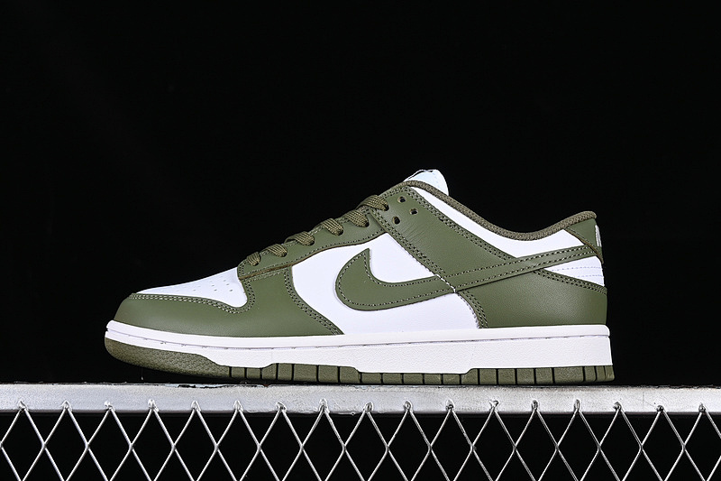 Nike DUNK LOW WHITE/MEDIUM OLIVE/WHITE · DD1503-120, photo 1
