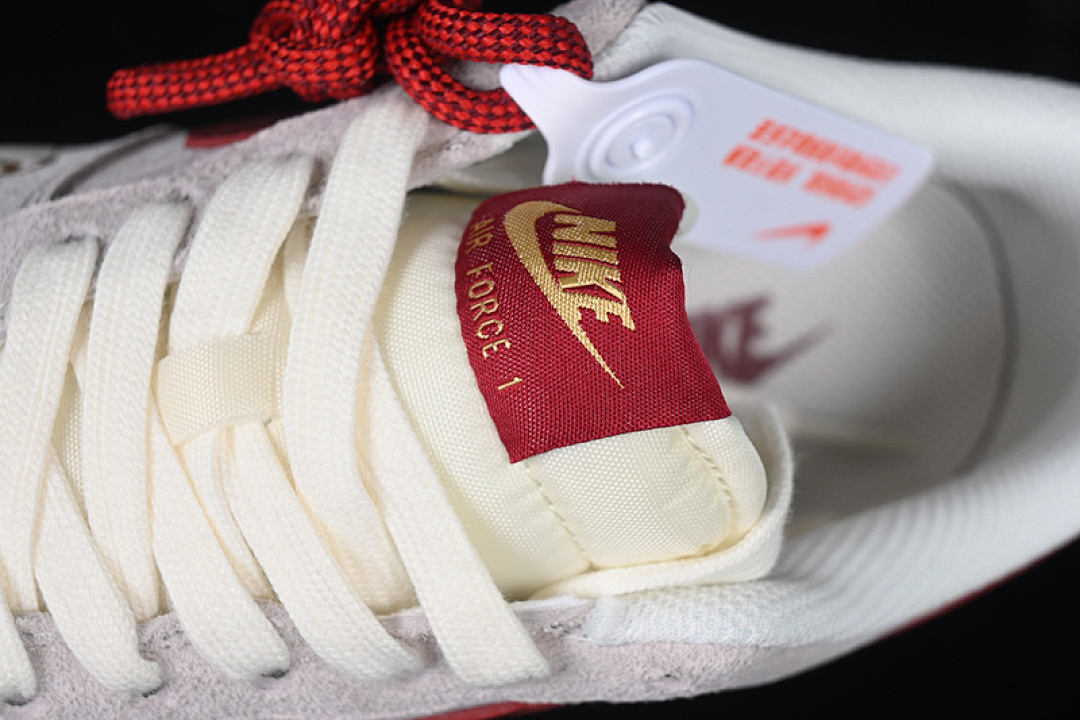 Nike [XZ6188-020]-[AIR FORCE 1 07 LOW WHITE/GREY/RED]-[WOMAN:36-39]-[MAN:40-45] - Image 9
