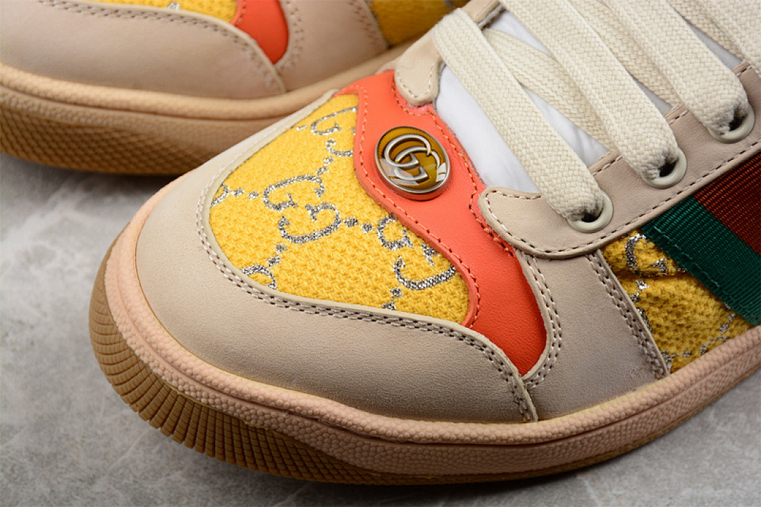 Gucci [GU*CCI DISTRESSED SCREENER SNEAKER BEIGE/GREEN/YELLOW-RED]-[WOMAN:35-39]-[MAN:40-45] - Image 10