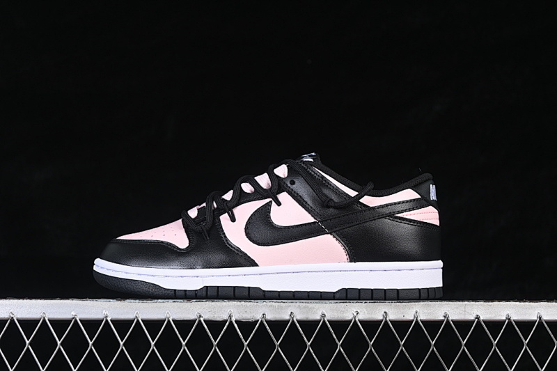 Nike DUNK LOW CASUAL SNEAKERS BLACK/WHITE/LIGHT PINK · CW1590-100, photo 1