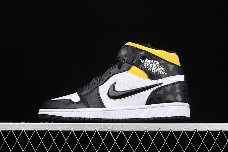 Jordan AIR Jordan 1 MID QUAI54 WHITE/BLACK-MULTI-COLOR · CJ9219-001, photo 1