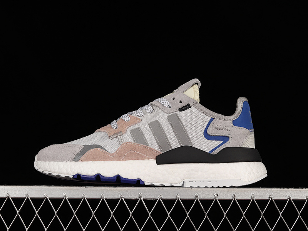 NITE JOGGER BOOST SHOES RAW WHITE/GREY ONE/ACTIVE BLUE · F34124, photo 1