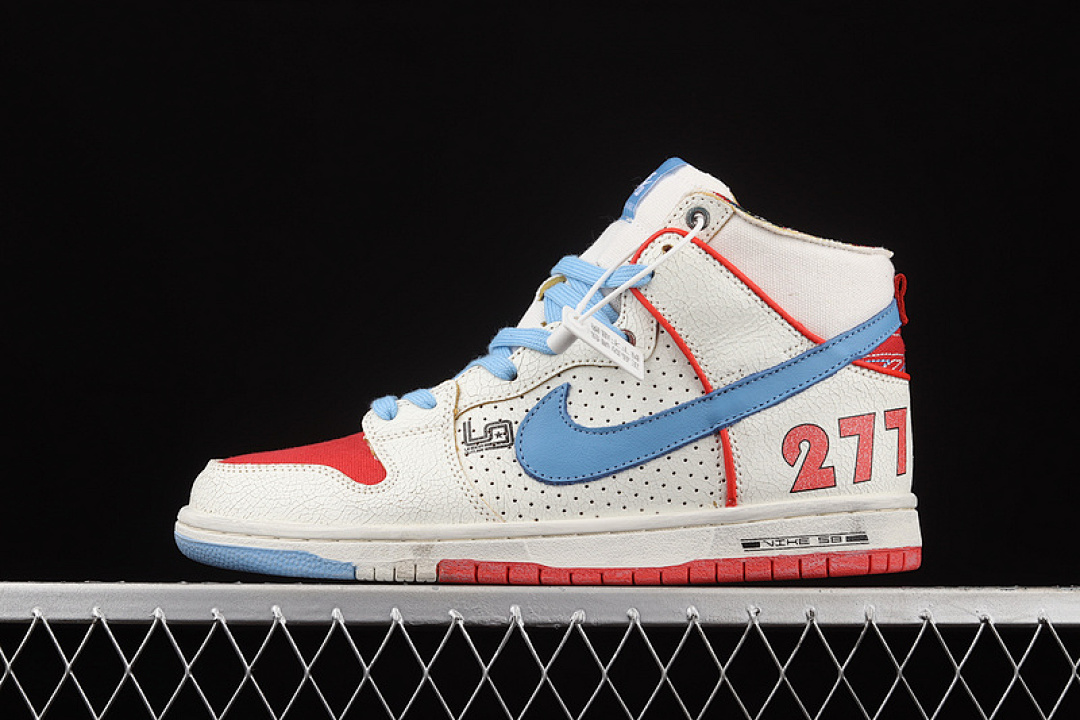 Nike ISHOD WAIR X MAGNUS WALKER DUNK HIGH PRO SB URBAN OUTLAW WHITE/BLUE/RED · DH7683-100, photo 1